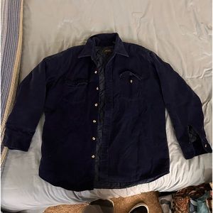 Dark Blue Corduroy Button Up